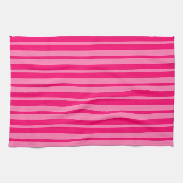 Linge De Cuisine Design Motif léger et rose chaud (Horizontal)
