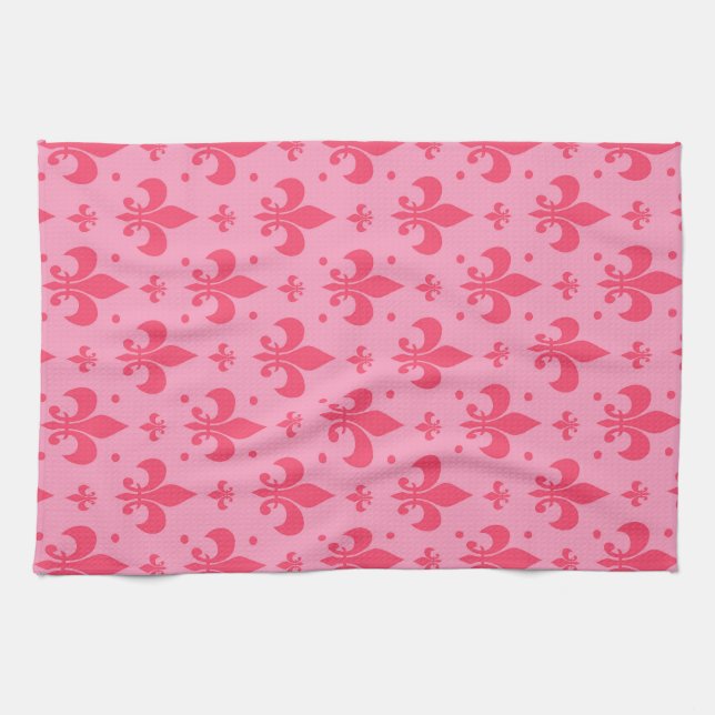 Linge De Cuisine Design Motif rose Fleur de lis (Horizontal)