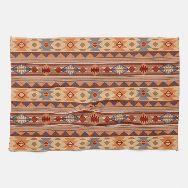 Linge De Cuisine Design Motif Sud-Ouest Tan (Horizontal)