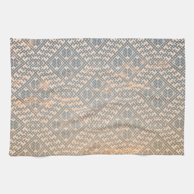 Linge De Cuisine Design motif traditionnel pastel nordique (Horizontal)