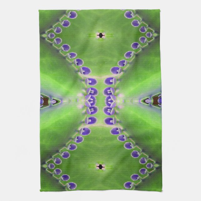 Linge De Cuisine Design vert et violet (Vertical)