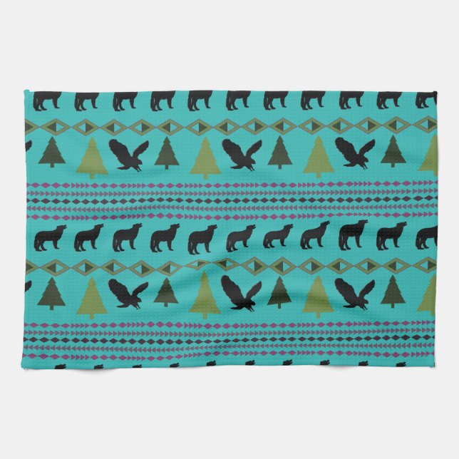 Linge De Cuisine Designs amérindiens (Horizontal)