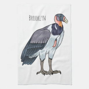 Linge De Cuisine dessin animé d'oiseau vautour du roi