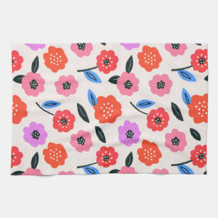 Linge De Cuisine dessin de fleurs de Han