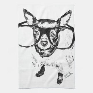 Linge De Cuisine Dessin d'illustration de chien de chiwawa