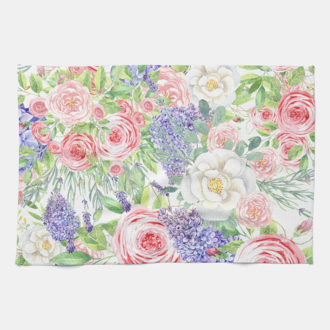 Linge De Cuisine Dessin Fleur Facile (Horizontal)