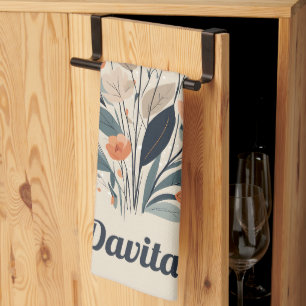 Linge De Cuisine Dessin floral Boho