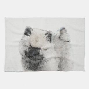 Linge De Cuisine Dessin Keeshond Chiot - Joli dessin original Chien