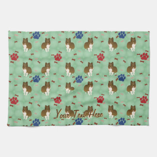 Linge De Cuisine Dessin sur Shetland Sheepdog