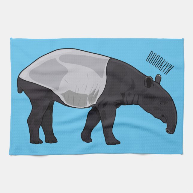 Linge De Cuisine Dessin sur Tapir (Horizontal)
