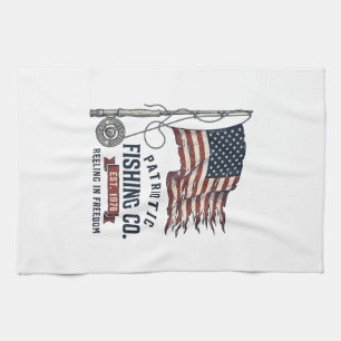 Linge De Cuisine Dessin vectoriel de drapeau de pêche patriotique v