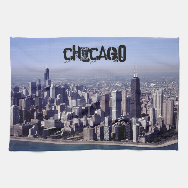 Linge De Cuisine Destin venteux de bâtiments de parc de ville de Ch (Horizontal)