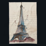 Linge De Cuisine Destinations | Lettres De La Tour Eiffel<br><div class="desc">Découvrez l'aquarelle et le design d'encre de l'artiste Melissa Wang. Cette oeuvre d'art extraordinaire et beaucoup d'autres vous sont apportés par World Art Group et se trouvent dans le magasin Best Art Collection de Zazzle. La photo elle-même montre la Tour Eiffel avec sa base enchâssée au sommet des arbres. Les...</div>