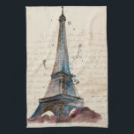 Linge De Cuisine Destinations | Lettres De La Tour Eiffel<br><div class="desc">Découvrez l'aquarelle et le design d'encre de l'artiste Melissa Wang. Cette oeuvre d'art extraordinaire et beaucoup d'autres vous sont apportés par World Art Group et se trouvent dans le magasin Best Art Collection de Zazzle. La photo elle-même montre la Tour Eiffel avec sa base enchâssée au sommet des arbres. Les...</div>