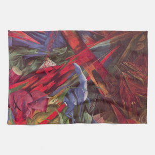 Linge De Cuisine Destins des animaux de Franz Marc, Art cubiste vin