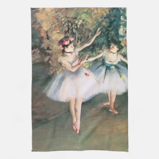 Linge De Cuisine Deux danseurs sur scène par Edgar Degas, Art Vinta (Vertical)