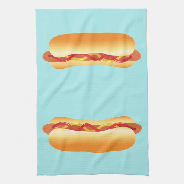 Linge De Cuisine Deux hot-dogs (Vertical)