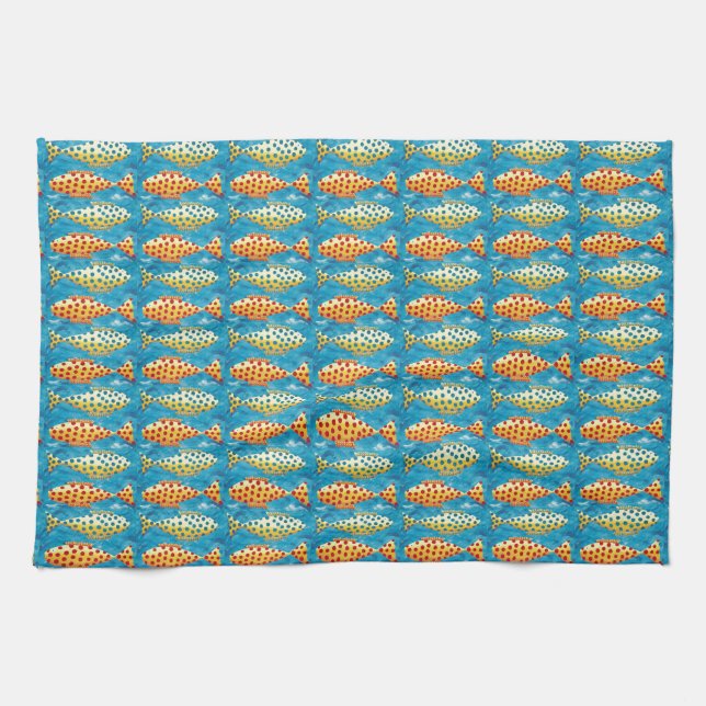 Linge De Cuisine Deux poissons tachetés (Horizontal)