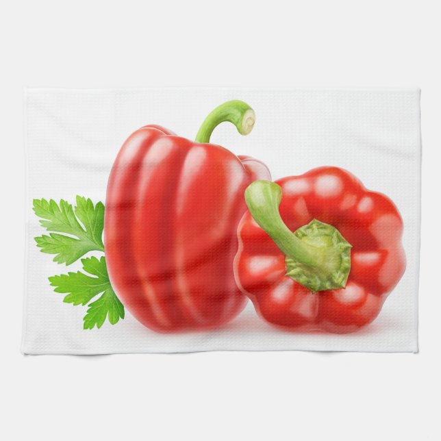 Linge De Cuisine Deux poivrons (Horizontal)