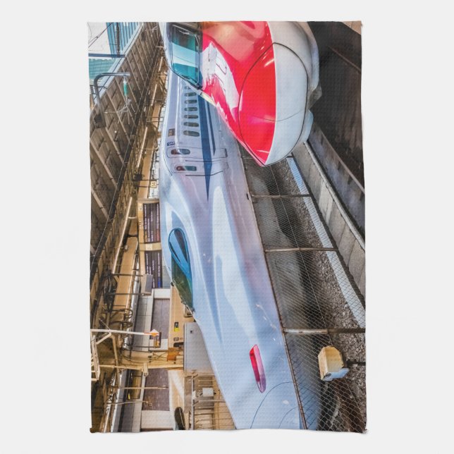 Linge De Cuisine Deux Shinkansen à la gare de Tokyo (Vertical)