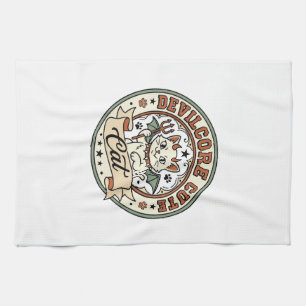 Linge De Cuisine Diablotin mignon Devilcore Chat mignon Vintage Vec