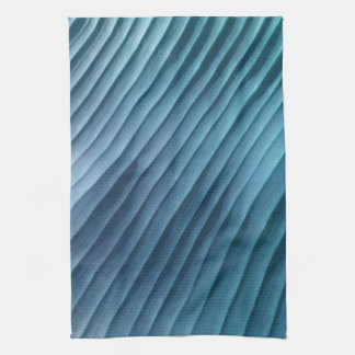 Linge De Cuisine Diagonale bleue feuille
