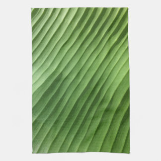 Linge De Cuisine Diagonale verte feuille