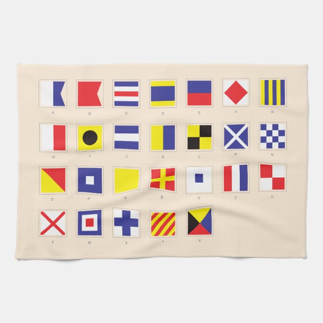 Linge De Cuisine Diagramme nautique de drapeau (Horizontal)