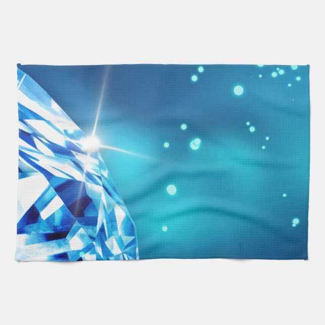 Linge De Cuisine diamant bleu (Horizontal)