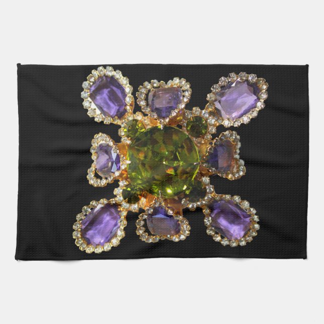 Linge De Cuisine Diamants d'améthyste violet Emeralds bijoux (Horizontal)