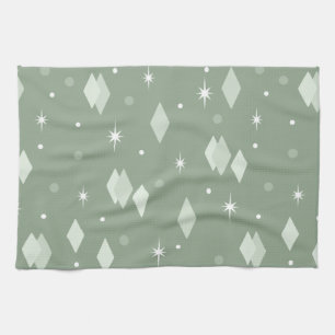 Linge De Cuisine Diamants de l'âge de l'espace Sage vert