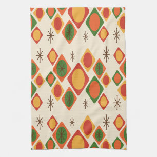 Linge De Cuisine Diamants Ovales Starbursts Multicolore