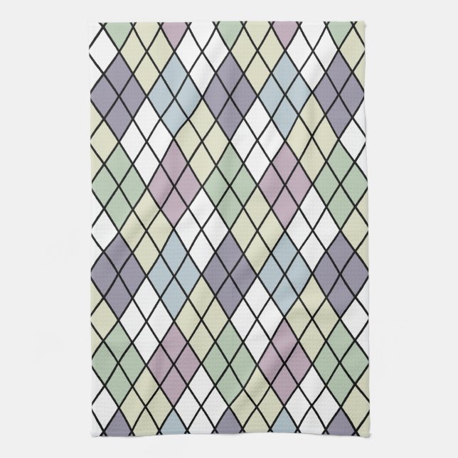 Linge De Cuisine Diamants Pastel (Vertical)