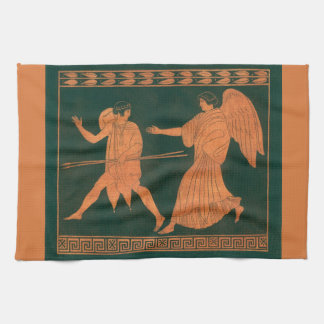 Linge De Cuisine Diana et un Ange, Mythologie Romaine Vintage