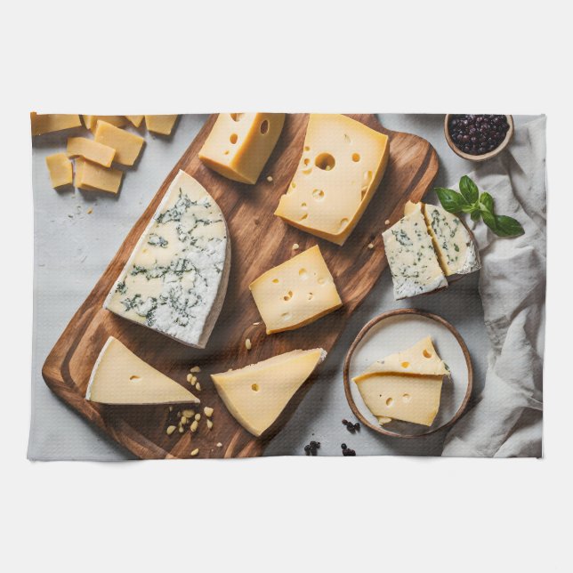 Linge De Cuisine Différents fromages (Horizontal)
