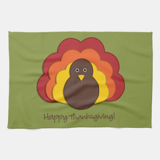 Linge De Cuisine Dinde de Thanksgiving (Horizontal)