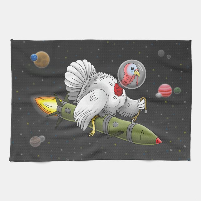 Linge De Cuisine Dinde fusée dans l'espace (Horizontal)
