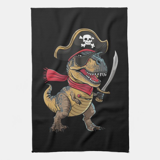 Linge De Cuisine Dinosaure Pirate T-Rex Drôle Costume Halloween (Vertical)