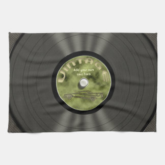Linge De Cuisine Disque vinyle vintage personnalisé