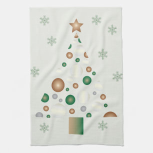 Linge De Cuisine Divertissement contemporain vert et or pour les Fê