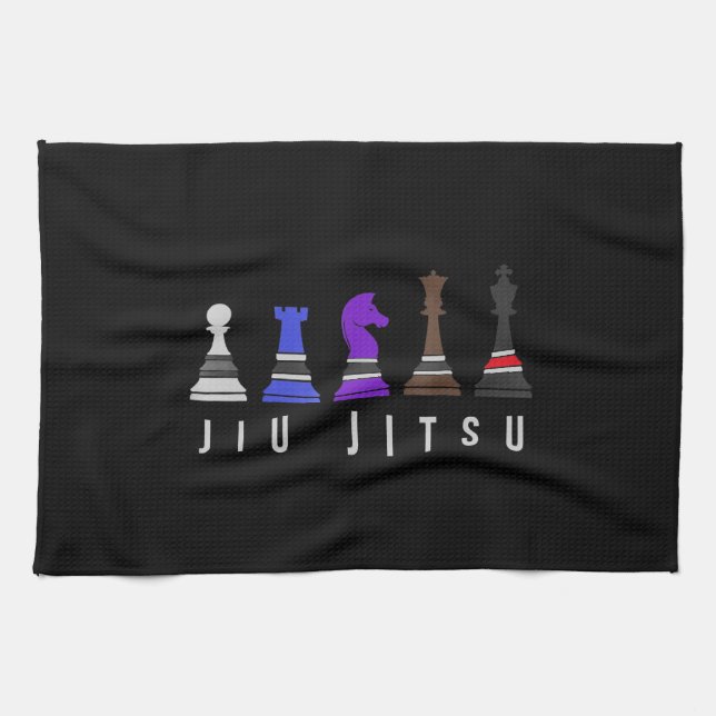 Linge De Cuisine djiu jitsu    entraînement, cadeau bjj avec texte. (Horizontal)