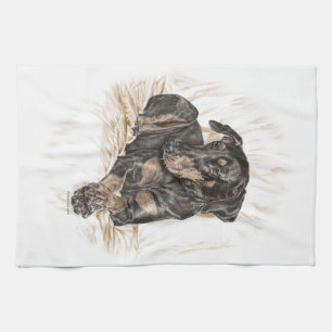 Linge De Cuisine Doberman Chien oreilles naturelles