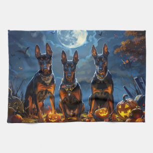 Linge De Cuisine Doberman Halloween Éffrayant