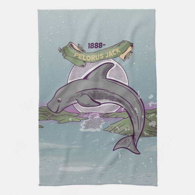 Linge De Cuisine Dolphin de Nouvelle-Zélande Pelorus Jack (Vertical)