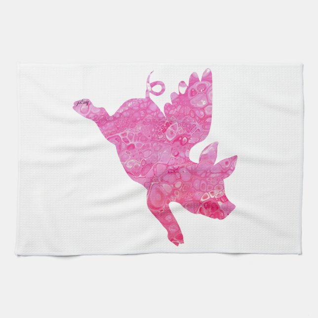 Linge De Cuisine Dons de cochons volants, quand les cochons volent, (Horizontal)