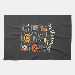 Linge De Cuisine Doodle de Halloween C'est la saison design sorcièr