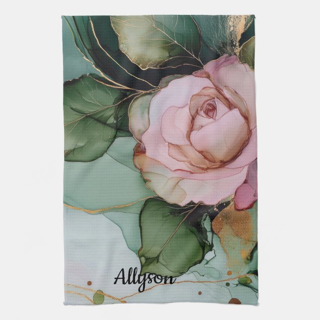 Linge De Cuisine Doré romantique blush rose rose florale douche de  (Vertical)