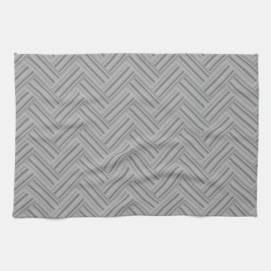 Linge De Cuisine Double blanc de Grey stripes