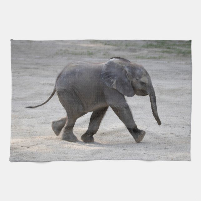 Linge De Cuisine Douce bébé éléphant Kibali (Horizontal)