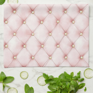 Linge De Cuisine Douceur Rose Doré Touffes Mariage